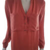 Flash Woman Rozmiar S Kolor Czerwony Split Crew Neck Tunika Popover Bluzka Długi rękaw