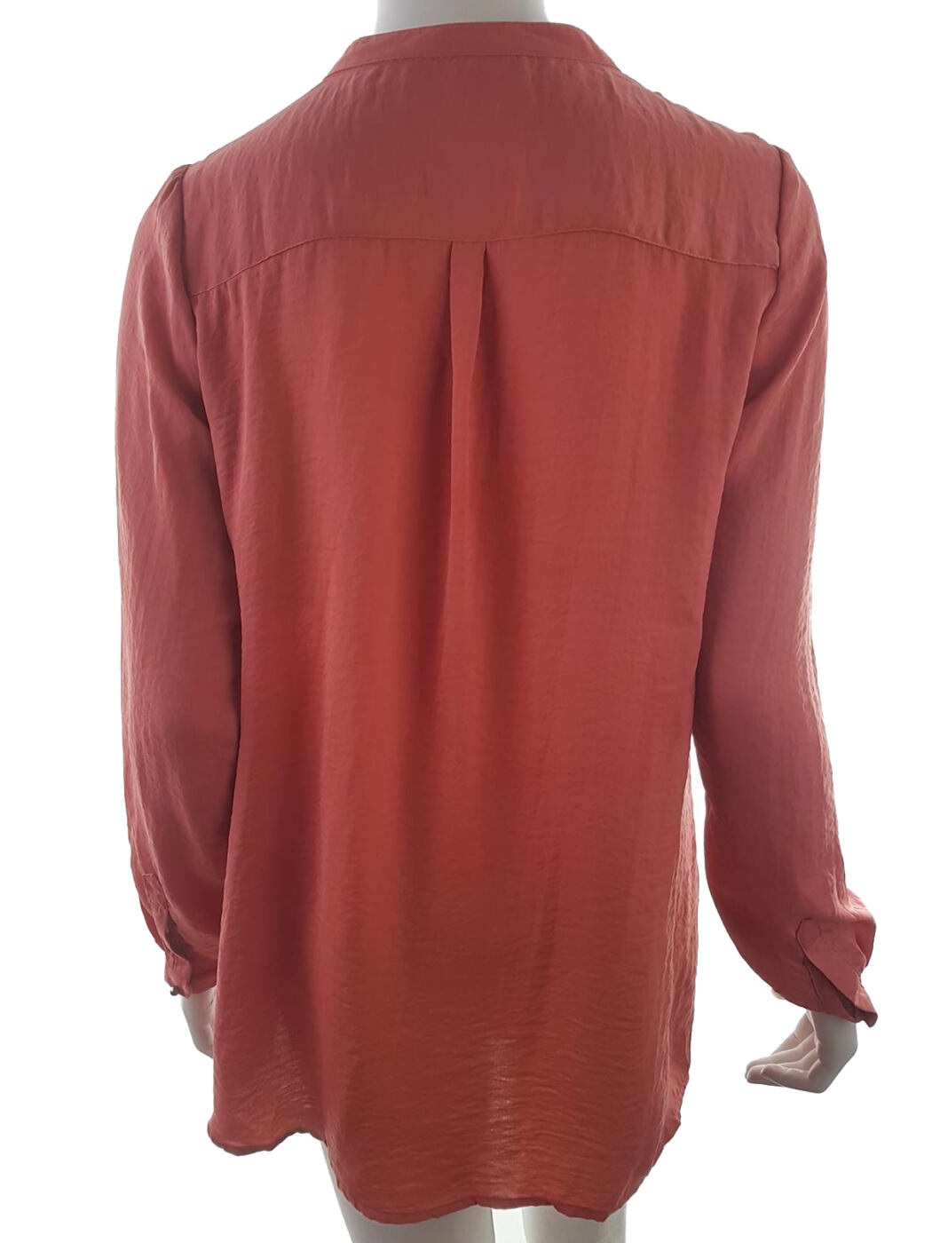 Flash Woman Rozmiar S Kolor Czerwony Split Crew Neck Tunika Popover Bluzka Długi rękaw Flash Woman Rozmiar S Kolor Czerwony Split Crew Neck Tunika Popover Bluzka Długi rękaw