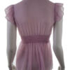 Vila Rozmiar XS Kolor Różowy Keyhole Crew Neck Bluzka Peplum Krótki rękaw
