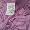 Vila Rozmiar XS Kolor Różowy Keyhole Crew Neck Bluzka Peplum Krótki rękaw