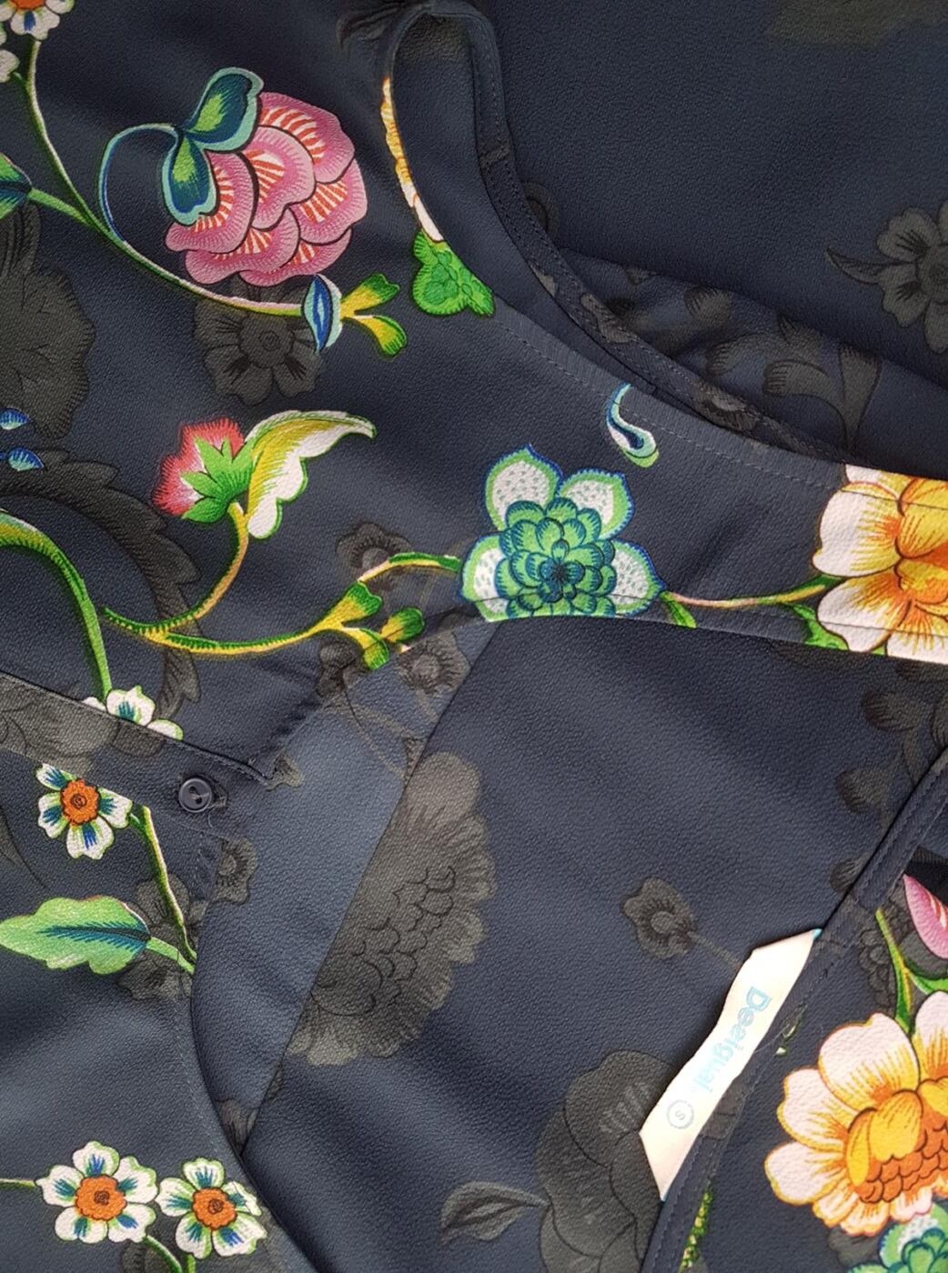 DESIGUAL Rozmiar S Kolor Granatowy Kombinezon Spodnium Bezrękawnik