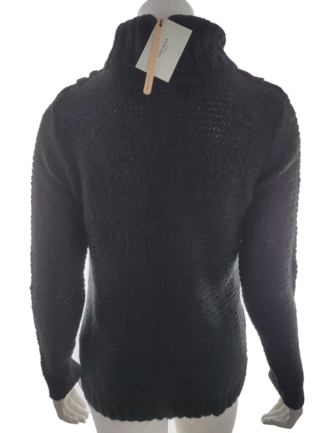 20190725_122526.jpg Vero moda Rozmiar M Kolor Czarny Golf Sweter Długi rękaw Materiał Akryl 100% Gruba dzianina