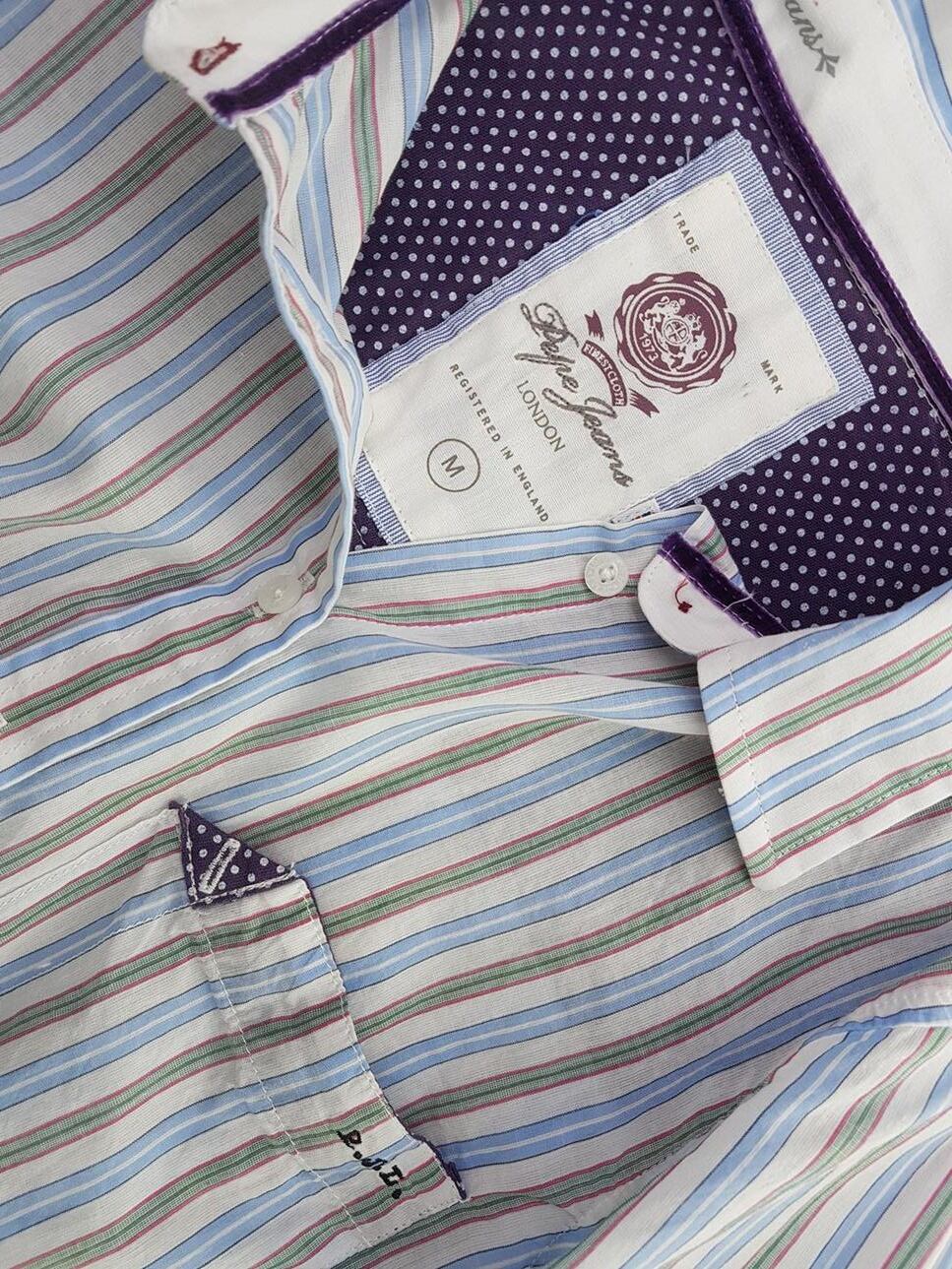 Pepe jeans Rozmiar M Kolor Niebieski Pasy Kołnierz Tunika Zapinana Bluzka Długi rękaw Materiał Bawełna 100% Pepe jeans Rozmiar M Kolor Niebieski Pasy Kołnierz Tunika Zapinana Bluzka Długi rękaw Materiał Bawełna 100%