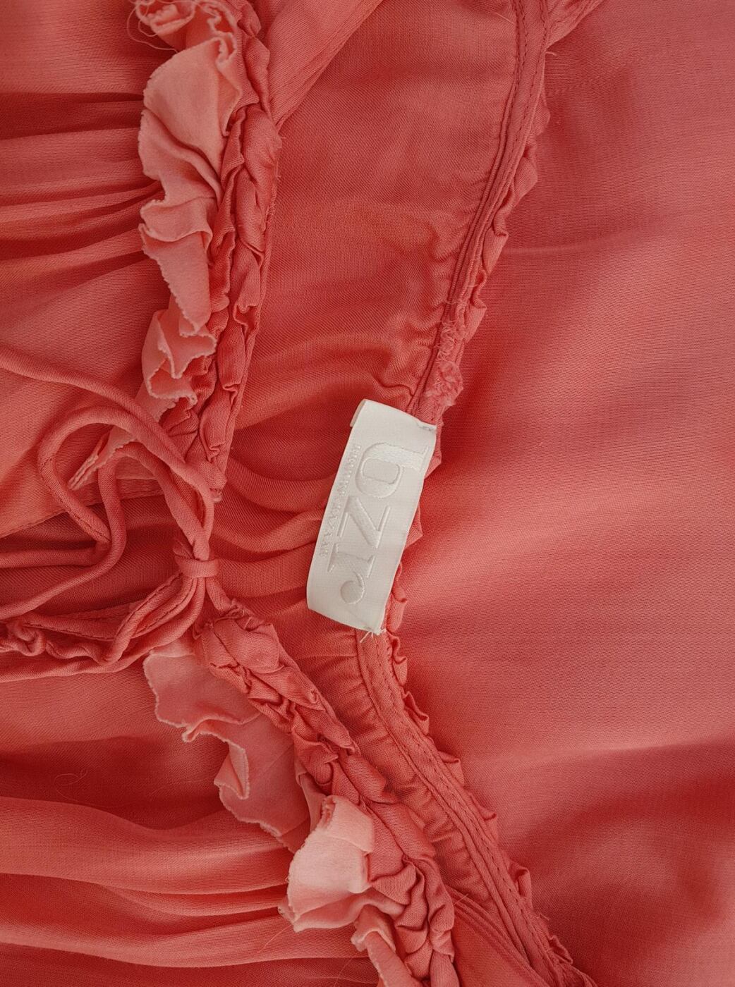 20190725_125127.jpg BZR Rozmiar 40 Kolor Różowy Keyhole Crew Neck Bluzka Krótki rękaw Materiał Wiskoza 100%