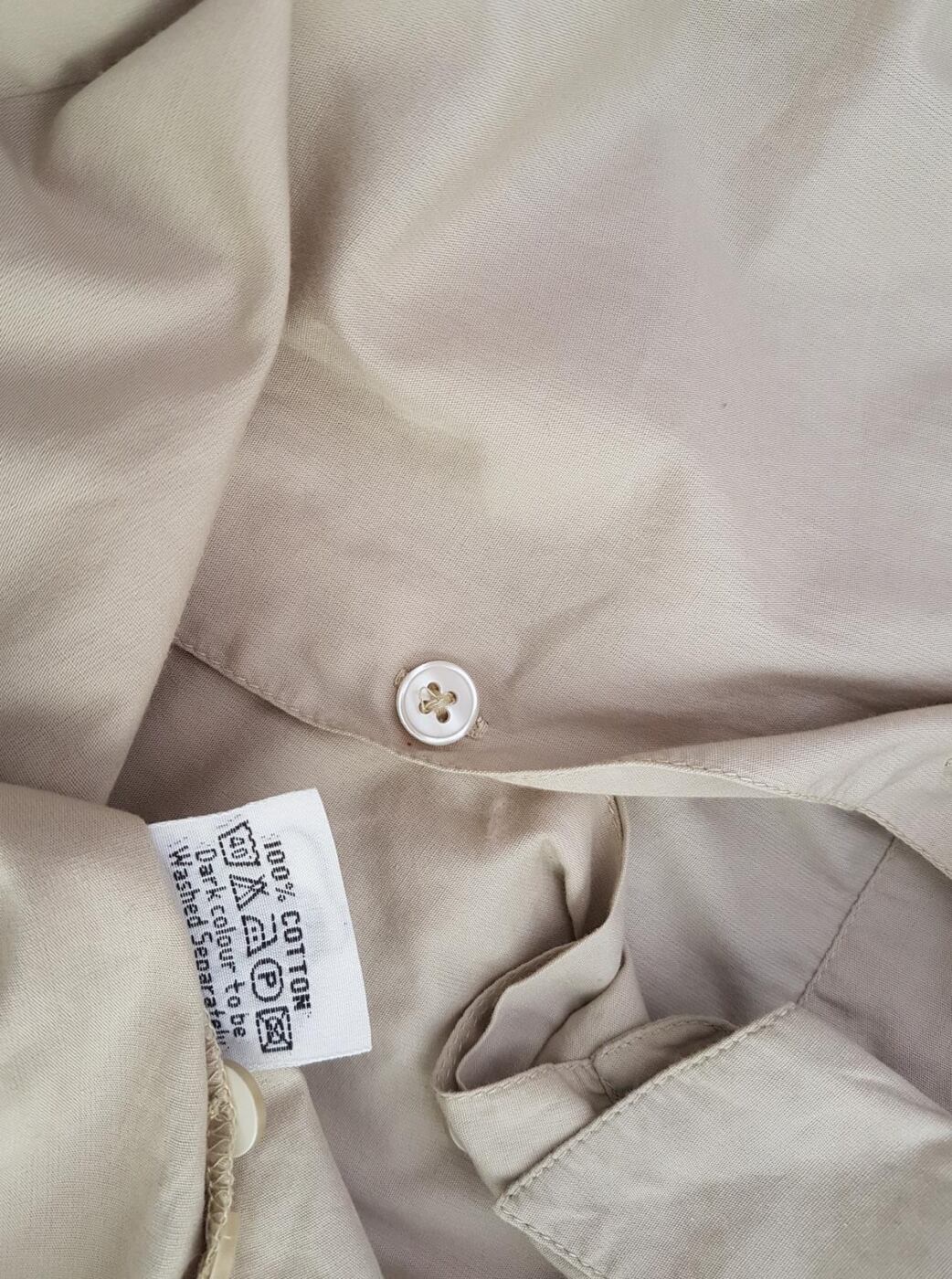 Vero moda Rozmiar L Kolor Khaki Kołnierz Koszula Zapinana Bluzka Rękaw 3/4 Materiał Bawełna 100%