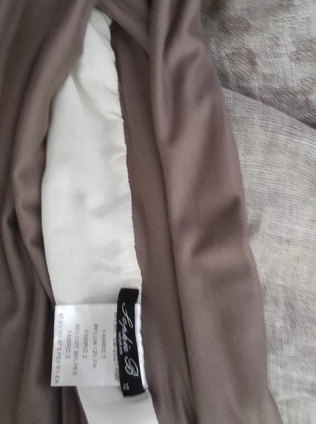 20190726_132914.jpg Sophie B Rozmiar 12 (40) Kolor Brązowy A-Line Spódnica Midi Materiał Len