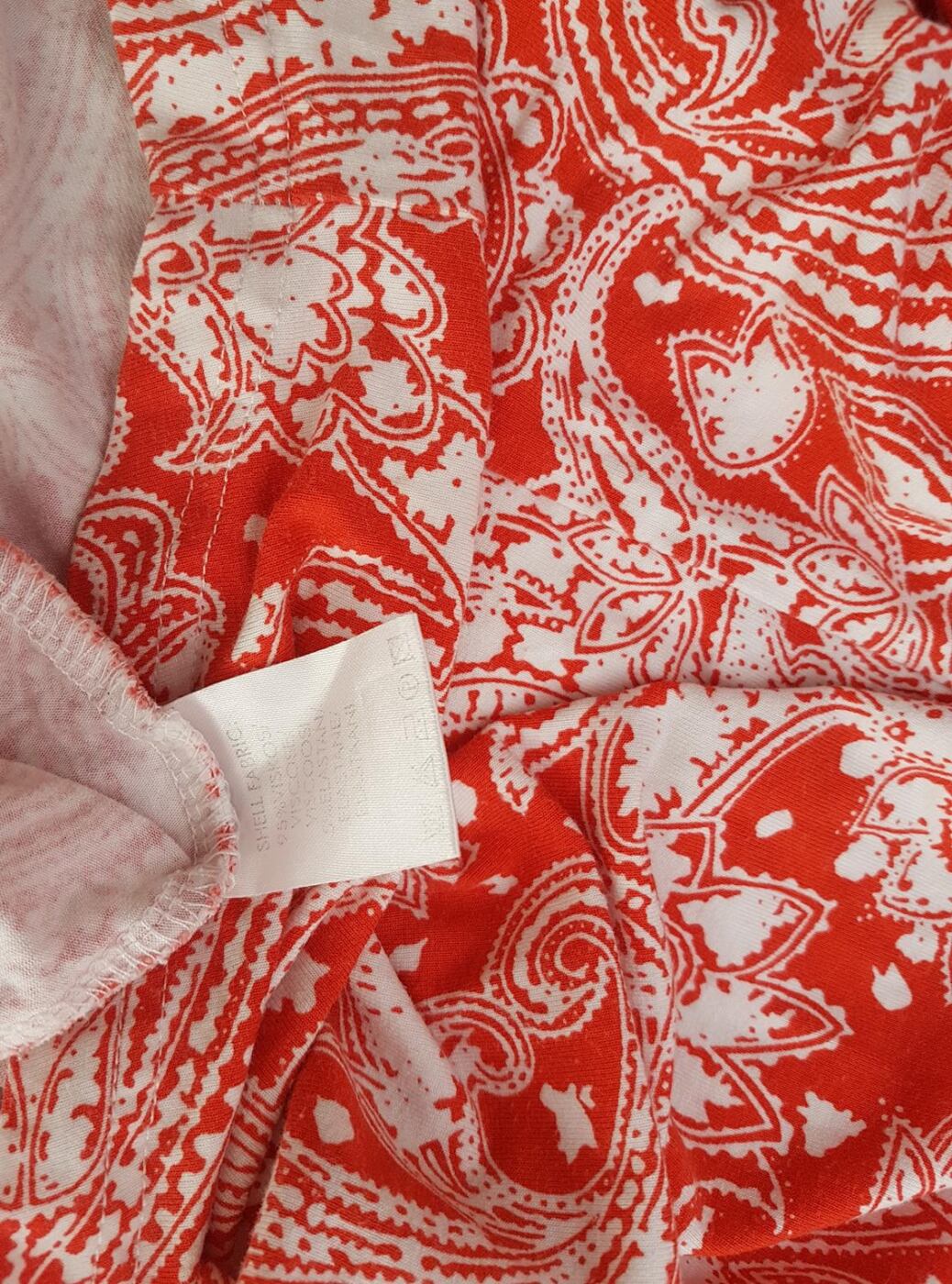 20190730_094237.jpg Flash Woman Rozmiar L Kolor Czerwony Paisley W serek Bluzka Rękaw 3/4 Materiał Wiskoza