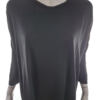 MTWTFSS Weekday Rozmiar L Kolor Czarny Crew Neck Tunika Bluzka Krótki rękaw Materiał Cupro