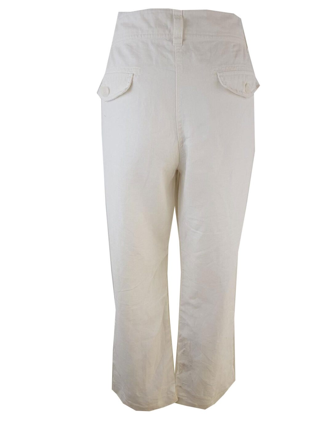 20190730_110534.jpg Laura ashley Rozmiar 38 Kolor Biały Spodnie Casual Materiał Len