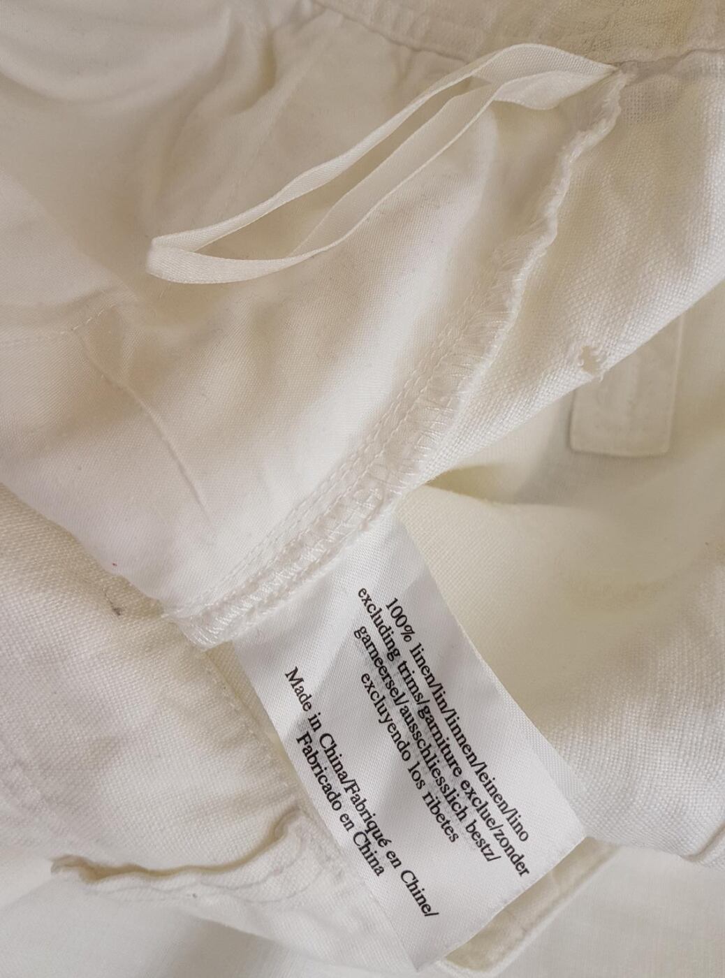 20190730_110617.jpg Laura ashley Rozmiar 38 Kolor Biały Spodnie Casual Materiał Len