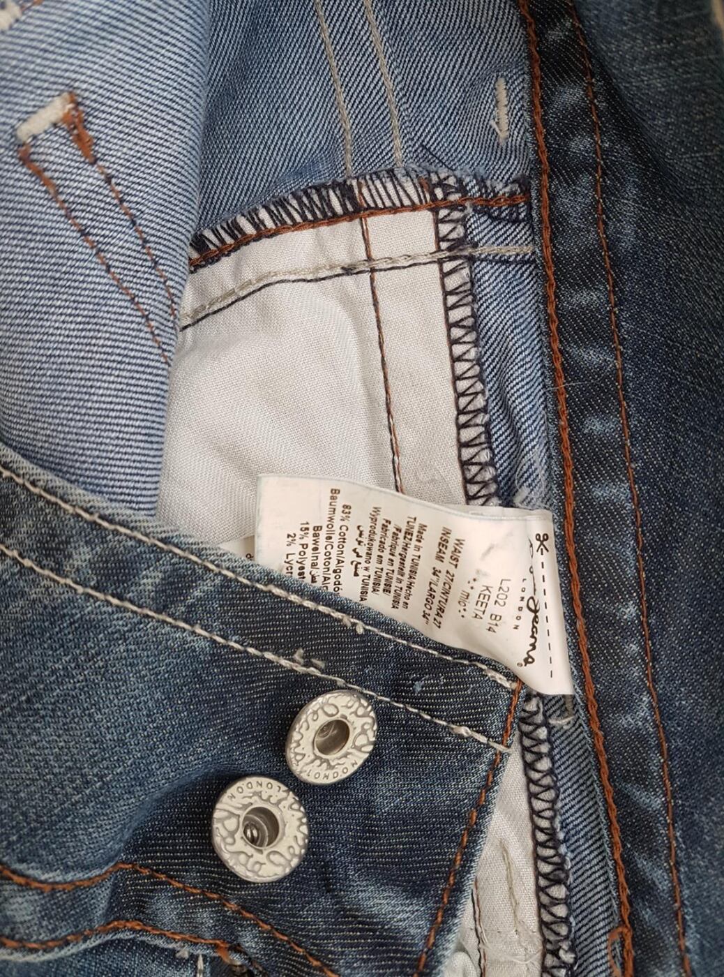 20190730_123839.jpg Pepe jeans Rozmiar W27 L34 Kolor Granatowy Spodnie Jeansy Materiał Bawełna