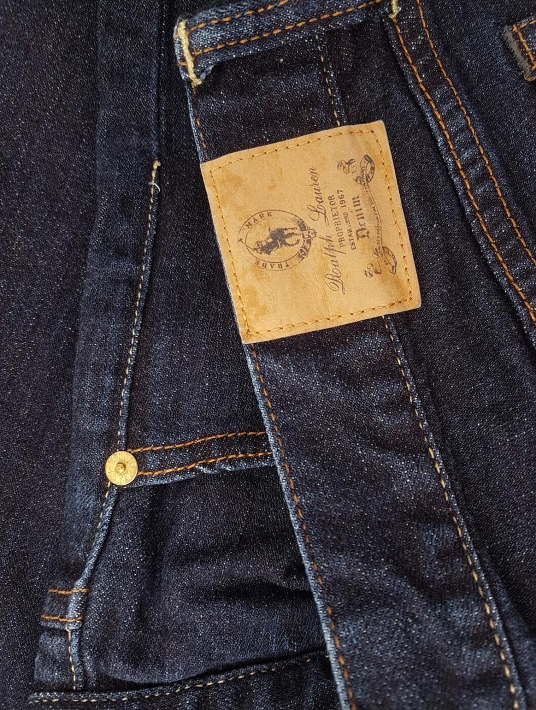 RALPH LAUREN SPORT Rozmiar 30 Kolor Granatowy Spodnie Jeansy Materiał Bawełna