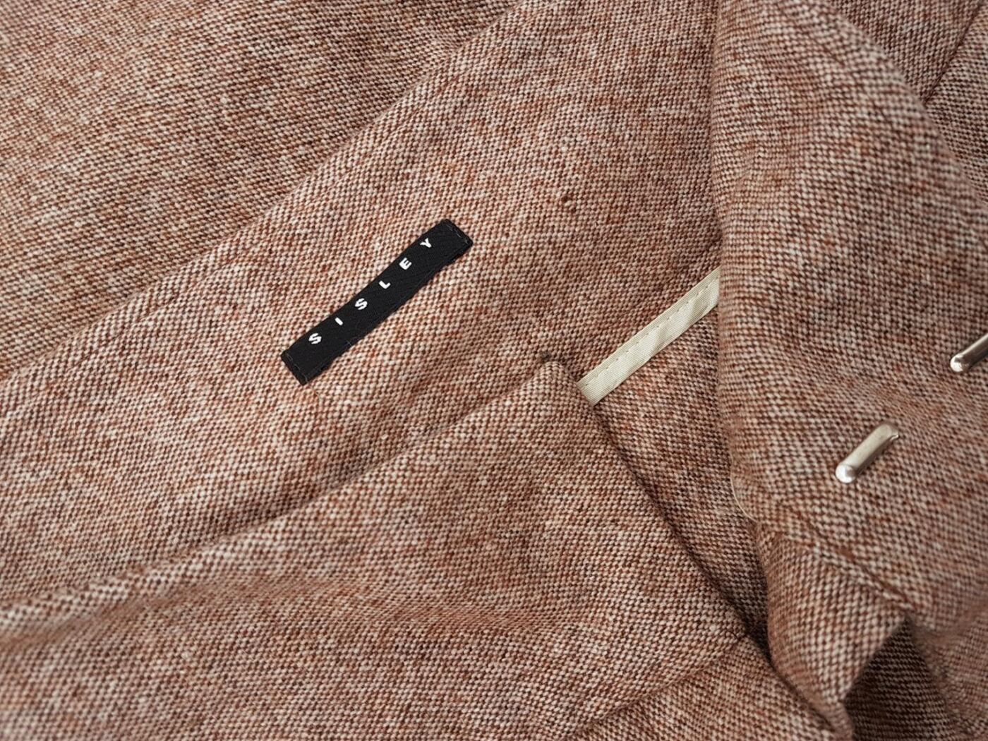 20190730_150325.jpg Sisley Rozmiar 38 (42) Kolor Brązowy Spodnie Eleganckie Materiał Wełna