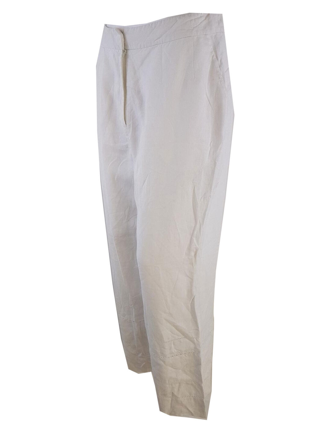 20190731_105251.jpg Jaeger Rozmiar 12 (40) Kolor Biały Spodnie Casual Materiał Len 100%