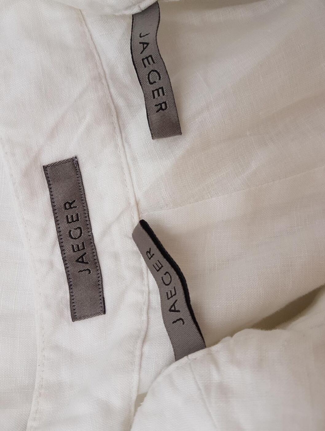 20190731_105322.jpg Jaeger Rozmiar 12 (40) Kolor Biały Spodnie Casual Materiał Len 100%