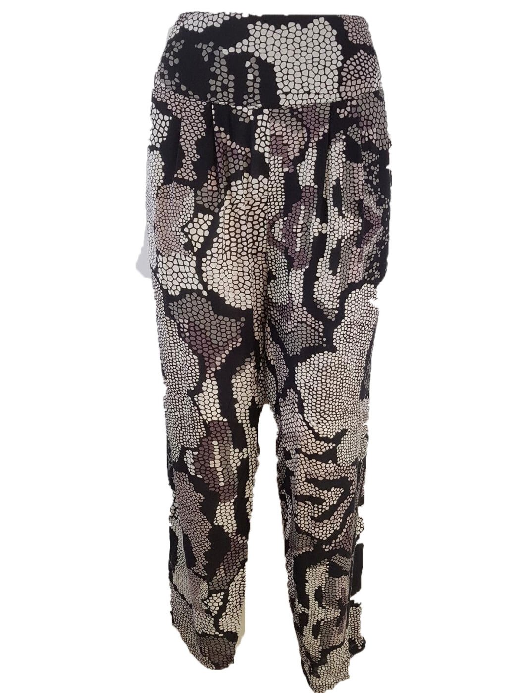 The Masai Rozmiar L Kolor Czarny Geometryczny Spodnie Casual Materiał Wiskoza 100%