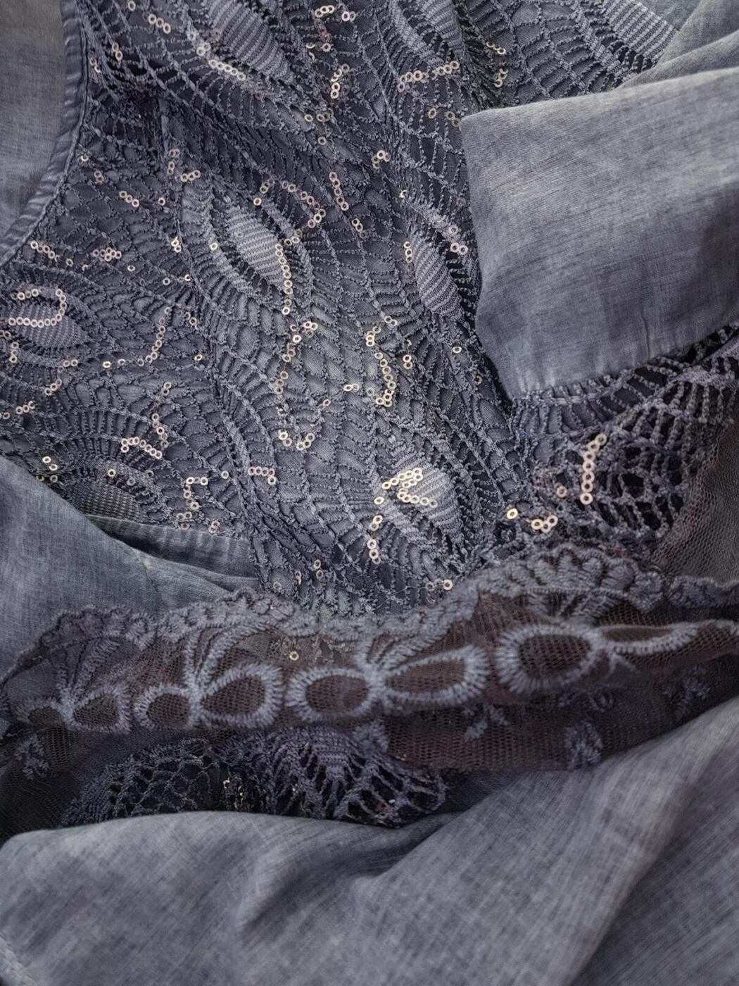 Italy Rozmiar XL/XXL Kolor Granatowy Okrągły dekolt Tunika Bluzka Rękaw 3/4 Italy Rozmiar XL/XXL Kolor Granatowy Okrągły dekolt Tunika Bluzka Rękaw 3/4