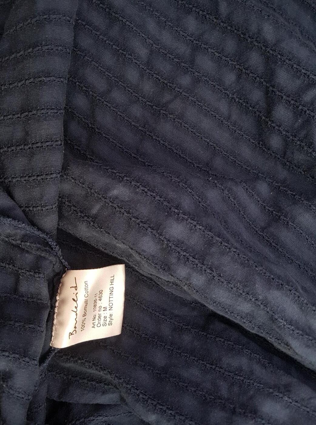 20190801_125034.jpg BONDELID Rozmiar M Kolor Granatowy Dekolt U Bluzka Rękaw 3/4 Materiał Bawełna