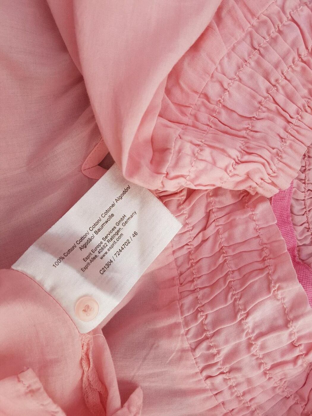 Esprit Rozmiar 36 Kolor Różowy Okrągły dekolt Tunika Bluzka Krótki rękaw Materiał Bawełna Esprit Rozmiar 36 Kolor Różowy Okrągły dekolt Tunika Bluzka Krótki rękaw Materiał Bawełna