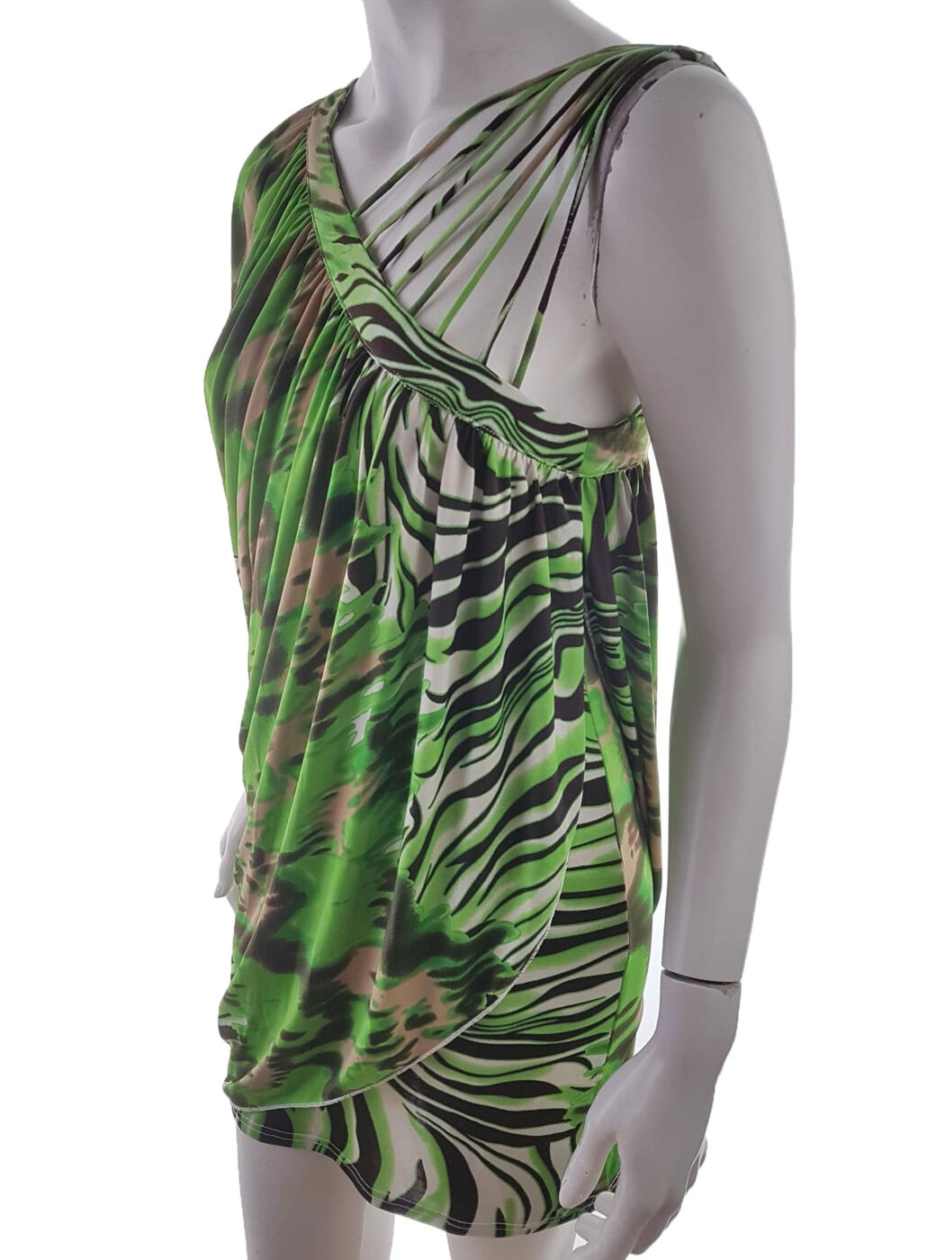STELLA Rozmiar L Kolor Zielony W serek Sukienka Bodycon Krótki rękaw Do Kolan STELLA Rozmiar L Kolor Zielony W serek Sukienka Bodycon Krótki rękaw Do Kolan