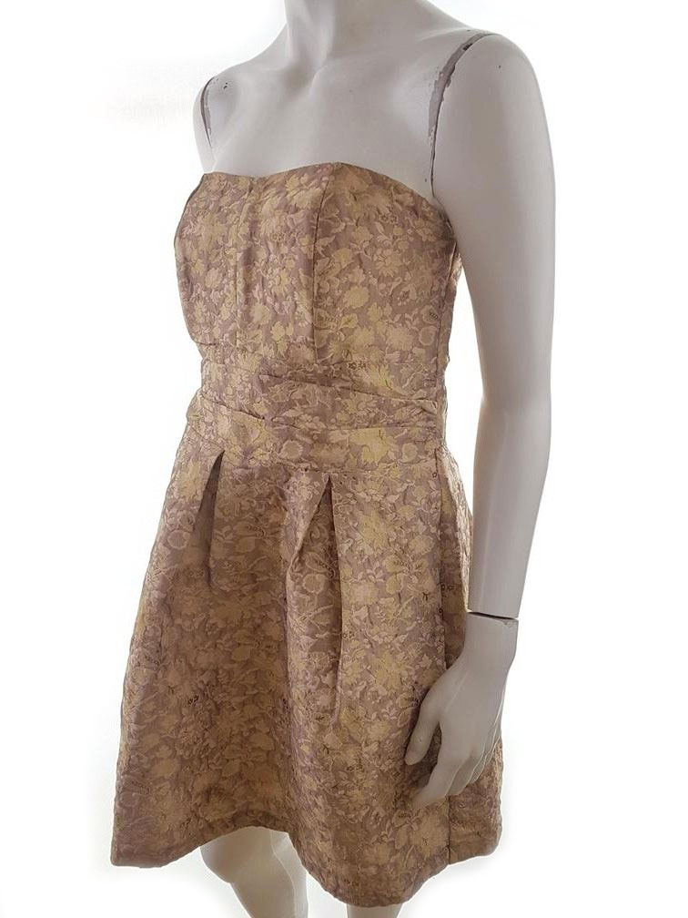 Dorothy perkins Rozmiar 42 (14) Kolor Beżowy Odkryte Ramiona Sukienka Mini Bezrękawnik Krótka Dorothy perkins Rozmiar 42 (14) Kolor Beżowy Odkryte Ramiona Sukienka Mini Bezrękawnik Krótka