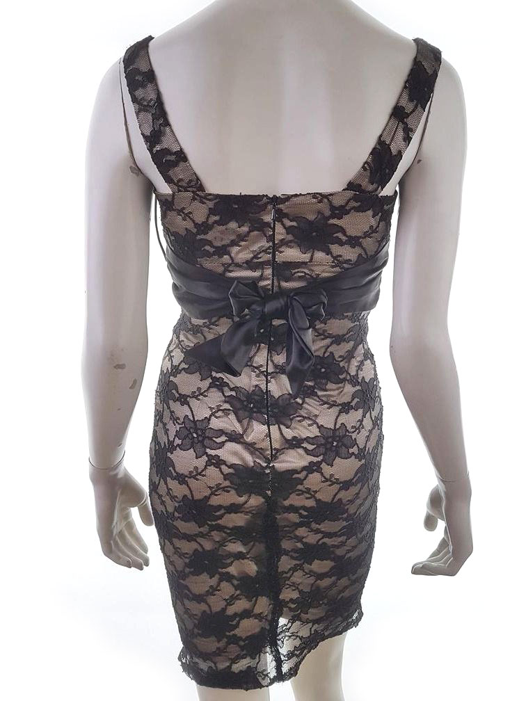 Rozmiar 36 (8) Kolor Czarny Dekolt U Sukienka Bodycon Bezrękawnik Midi Rozmiar 36 (8) Kolor Czarny Dekolt U Sukienka Bodycon Bezrękawnik Midi