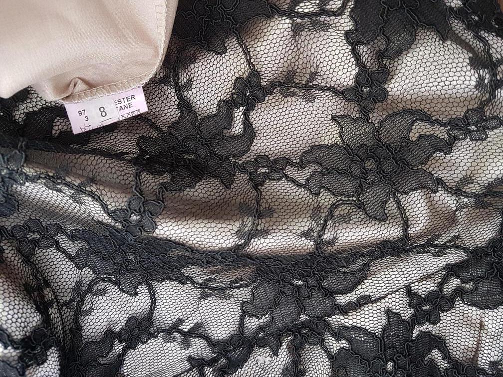 Rozmiar 36 (8) Kolor Czarny Dekolt U Sukienka Bodycon Bezrękawnik Midi Rozmiar 36 (8) Kolor Czarny Dekolt U Sukienka Bodycon Bezrękawnik Midi