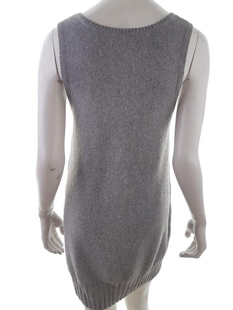 Topshop Rozmiar 38 (10) Kolor Szary Dekolt U Sukienka Sweterkowa Bezrękawnik Krótka Materiał Bawełna Topshop Rozmiar 38 (10) Kolor Szary Dekolt U Sukienka Sweterkowa Bezrękawnik Krótka Materiał Bawełna