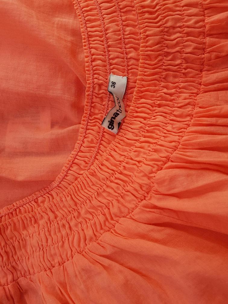 20190806_135051.jpg Gina Tricot Rozmiar 36 Kolor Różowy Okrągły dekolt Bluzka Peplum Krótki rękaw Materiał Bawełna 100%
