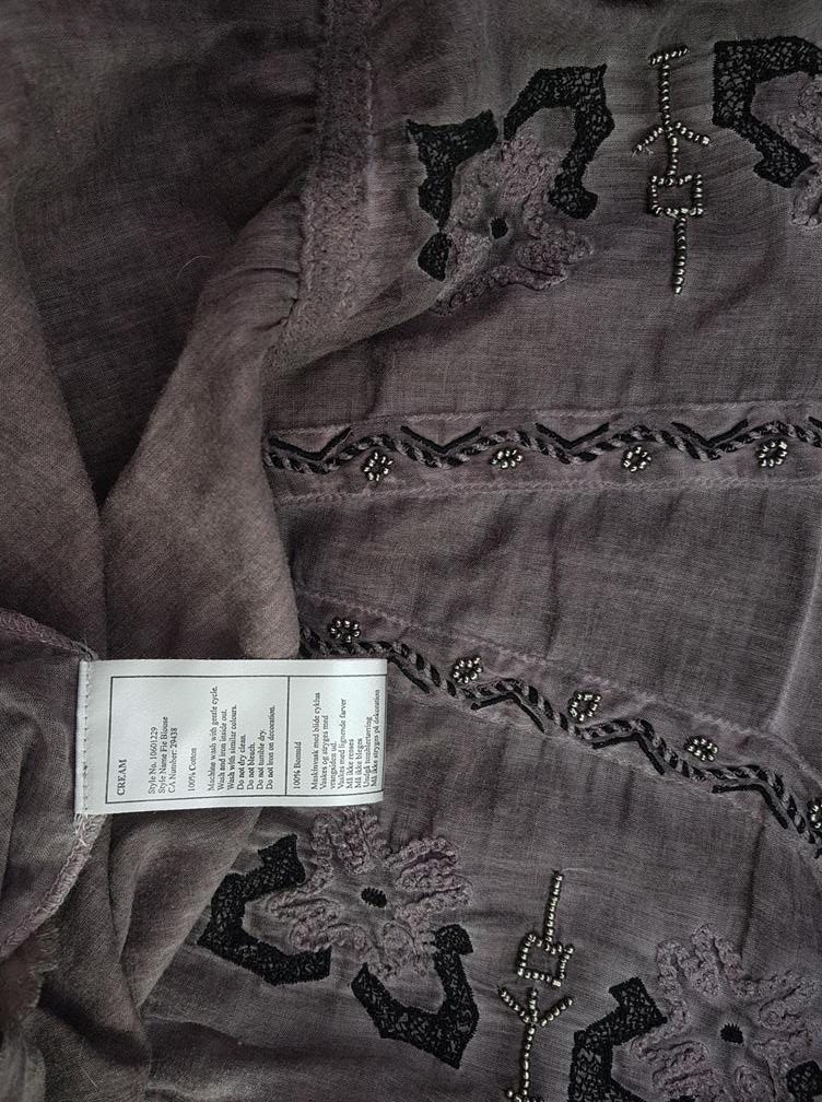 20190806_140337.jpg Cream Rozmiar 38 Kolor Brązowy Split Crew Neck Bluzka Długi rękaw Materiał Bawełna 100%