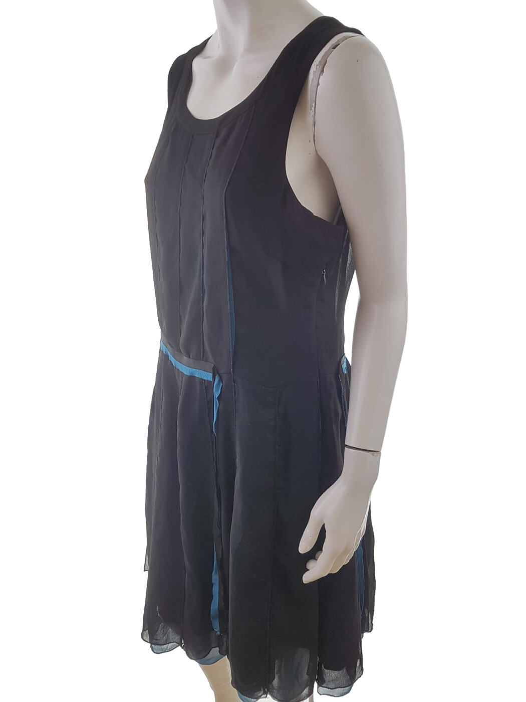 B.YOUNG Rozmiar XL Kolor Czarny Okrągły dekolt Sukienka Sheath Bezrękawnik Do Kolan B.YOUNG Rozmiar XL Kolor Czarny Okrągły dekolt Sukienka Sheath Bezrękawnik Do Kolan