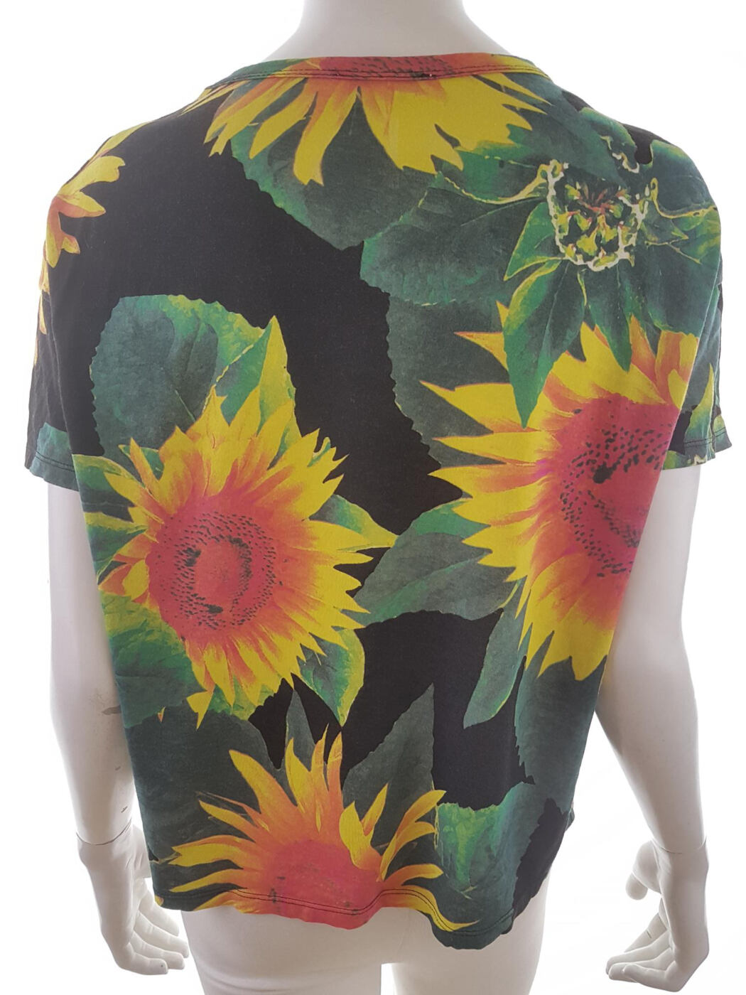 20190808_121052.jpg Zara Rozmiar S Kolor Czarny Crew Neck T-Shirt Krótki rękaw Materiał Bawełna 100%