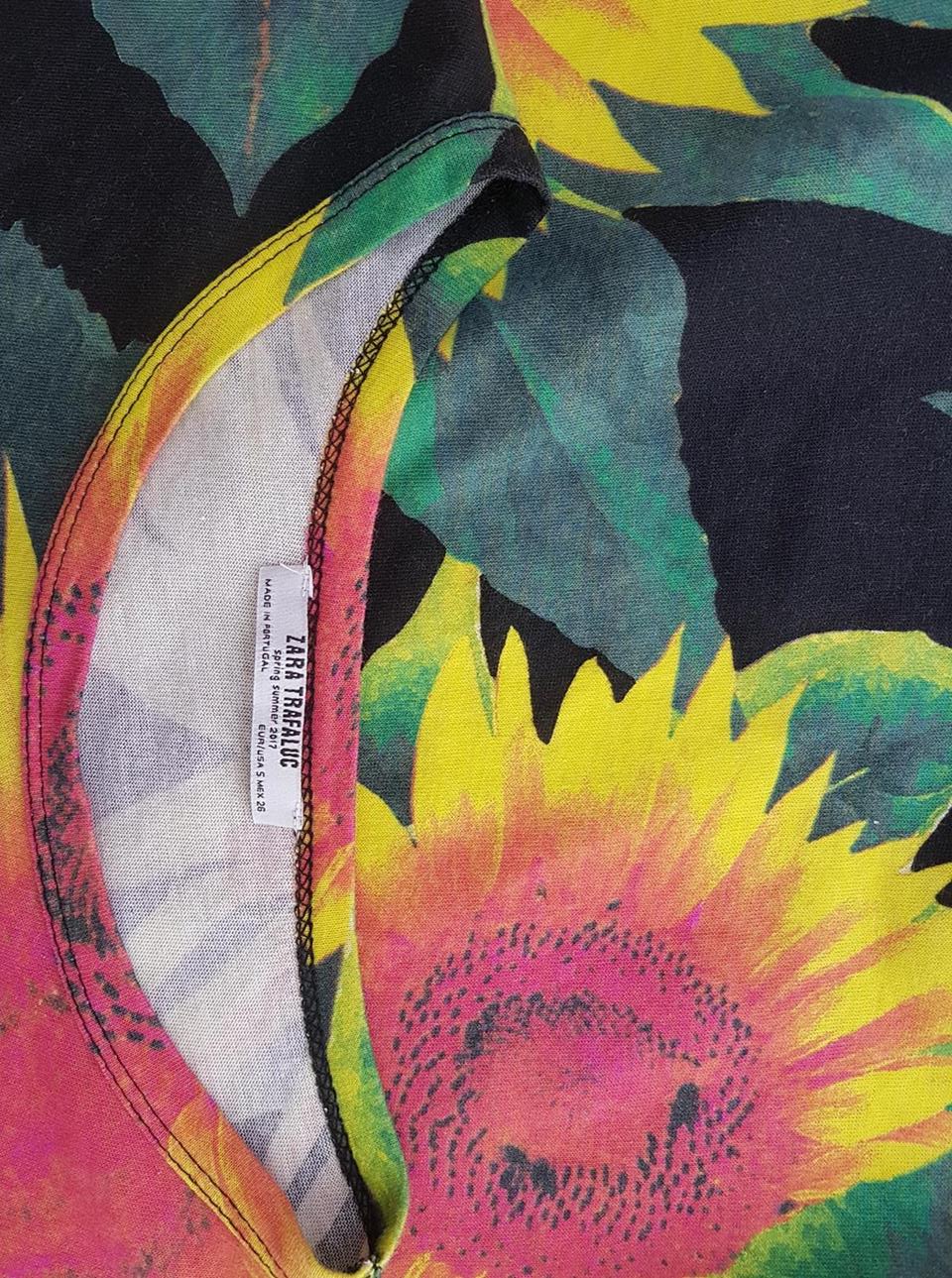 20190808_121106.jpg Zara Rozmiar S Kolor Czarny Crew Neck T-Shirt Krótki rękaw Materiał Bawełna 100%