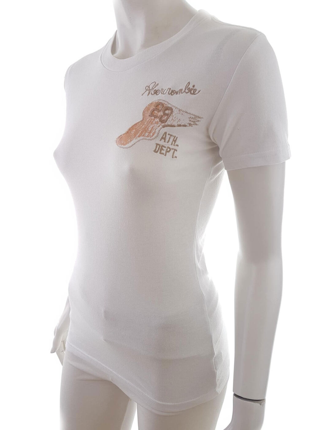 20190809_125208.jpg ABERCROMBIE & FITCH Rozmiar L Kolor Biały Crew Neck T-Shirt Krótki rękaw Materiał Bawełna 100%