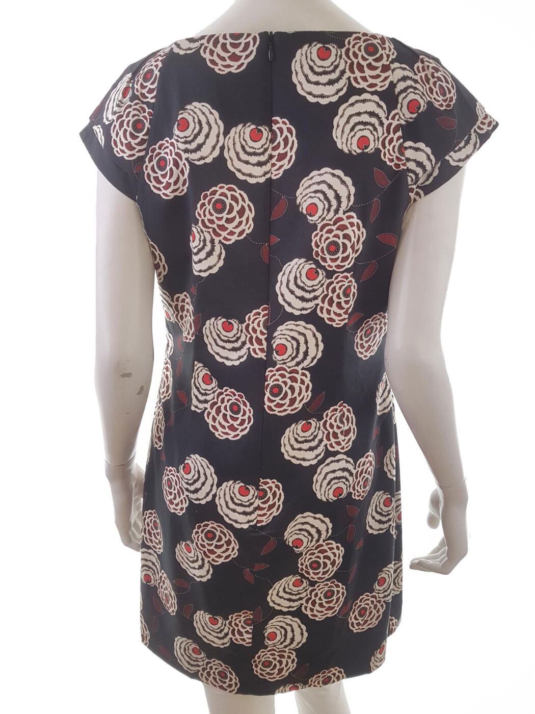 Oasis Rozmiar 38 Kolor Czarny W łódkę Sukienka A-Line Krótki rękaw Do Kolan Oasis Rozmiar 38 Kolor Czarny W łódkę Sukienka A-Line Krótki rękaw Do Kolan