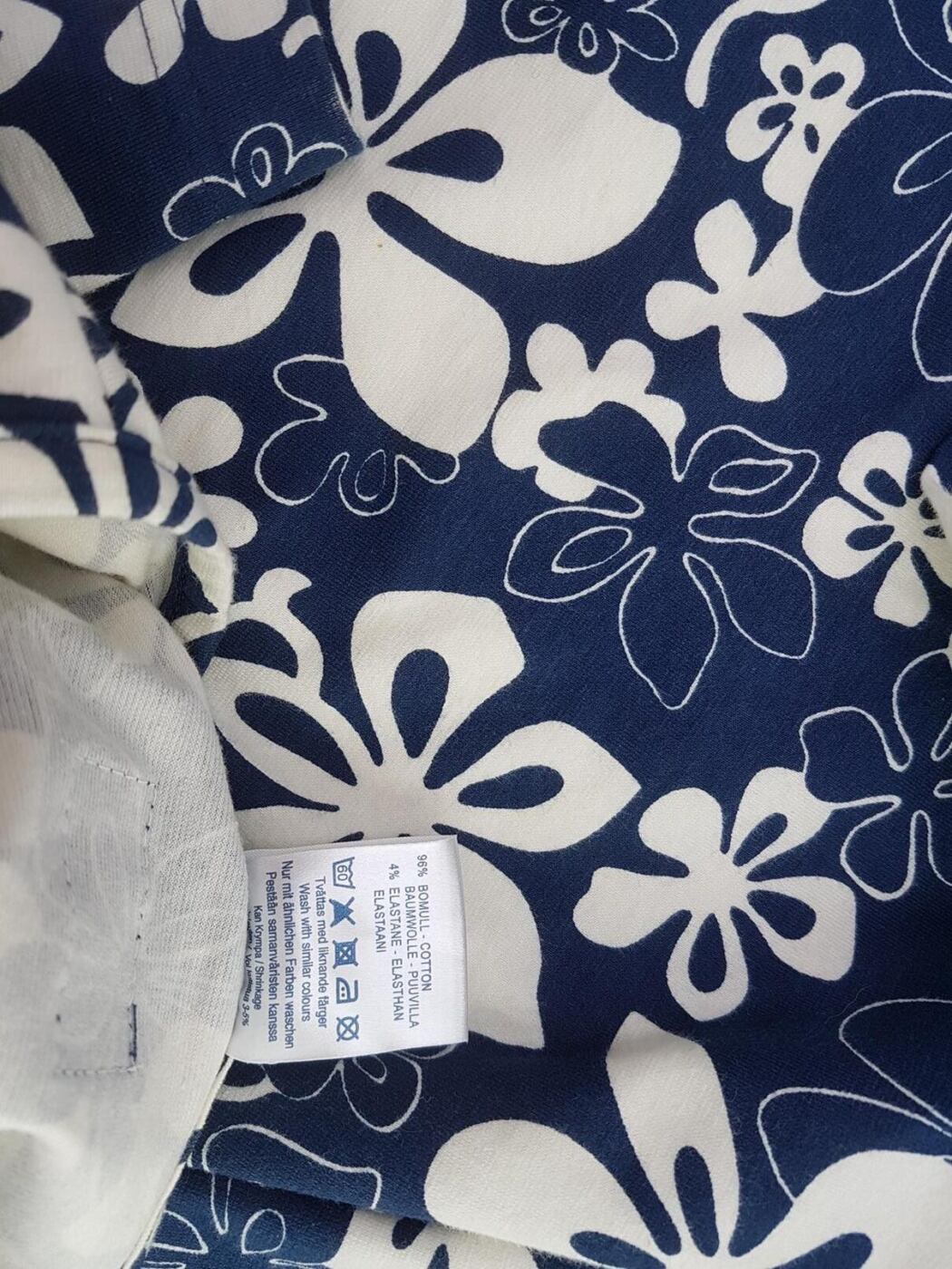 Rozmiar S Kolor Granatowy Okrągły dekolt Sukienka Mini Długi rękaw Krótka Materiał Bawełna Rozmiar S Kolor Granatowy Okrągły dekolt Sukienka Mini Długi rękaw Krótka Materiał Bawełna