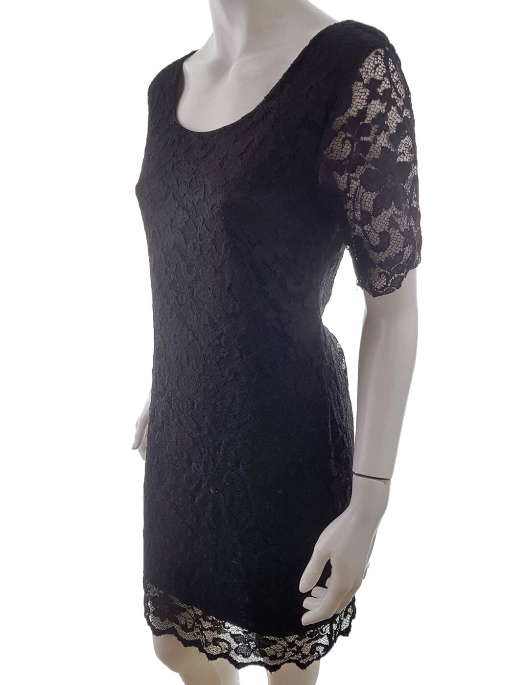 Vero moda Rozmiar XL Kolor Czarny Okrągły dekolt Sukienka Ołówkowa Krótki rękaw Midi Vero moda Rozmiar XL Kolor Czarny Okrągły dekolt Sukienka Ołówkowa Krótki rękaw Midi