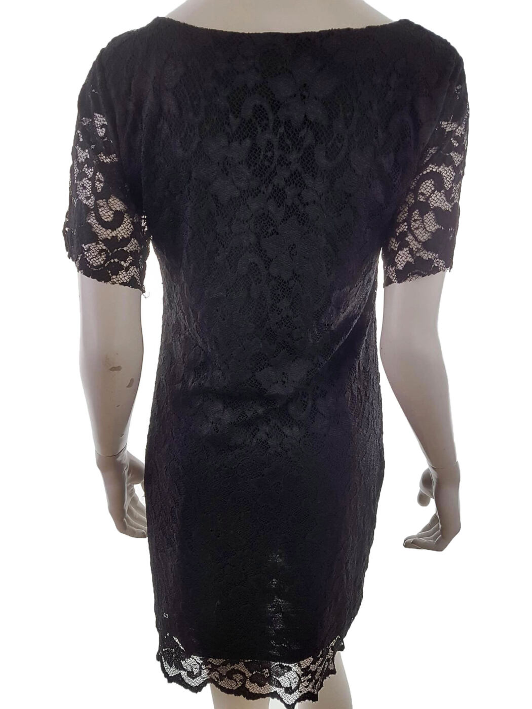 Vero moda Rozmiar XL Kolor Czarny Okrągły dekolt Sukienka Ołówkowa Krótki rękaw Midi Vero moda Rozmiar XL Kolor Czarny Okrągły dekolt Sukienka Ołówkowa Krótki rękaw Midi