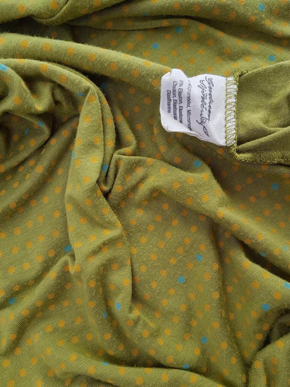 Gudrun Sjödén Rozmiar M Kolor Zielony Grochy Dekolt U Sukienka A-Line Bezrękawnik Midi Materiał Modal Gudrun Sjödén Rozmiar M Kolor Zielony Grochy Dekolt U Sukienka A-Line Bezrękawnik Midi Materiał Modal