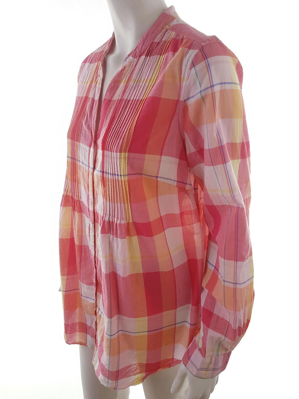 Generous by lindex Rozmiar 46 Kolor Różowy Krata W serek Tunika Zapinana Bluzka Długi rękaw Materiał Bawełna Generous by lindex Rozmiar 46 Kolor Różowy Krata W serek Tunika Zapinana Bluzka Długi rękaw Materiał Bawełna