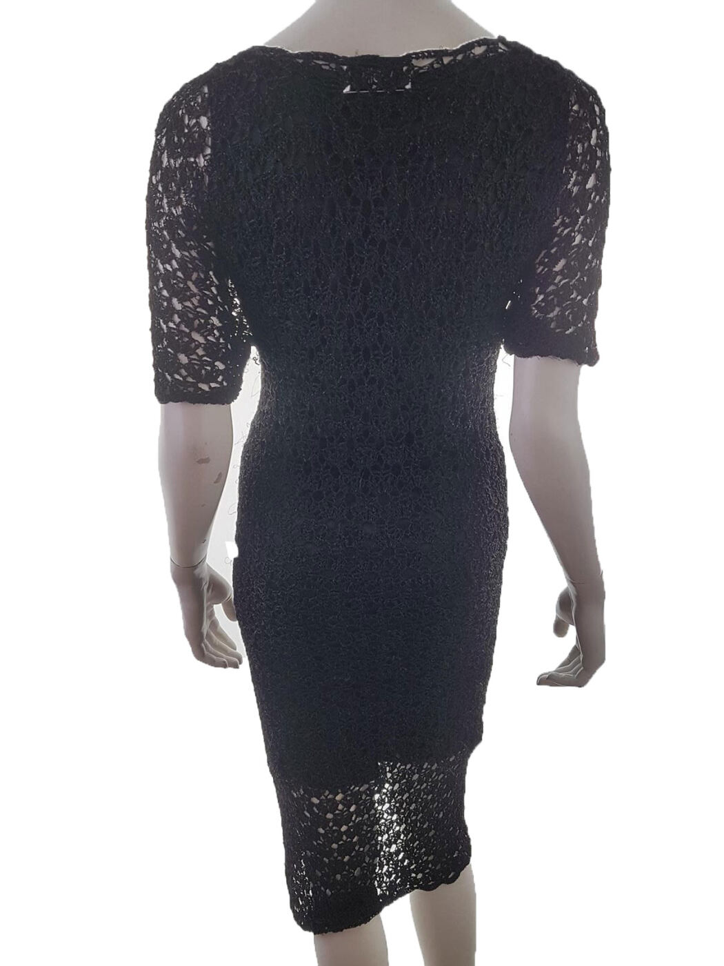 Wallis Rozmiar 42 (14) Kolor Czarny W serek Sukienka Sheath Krótki rękaw Midi Wallis Rozmiar 42 (14) Kolor Czarny W serek Sukienka Sheath Krótki rękaw Midi