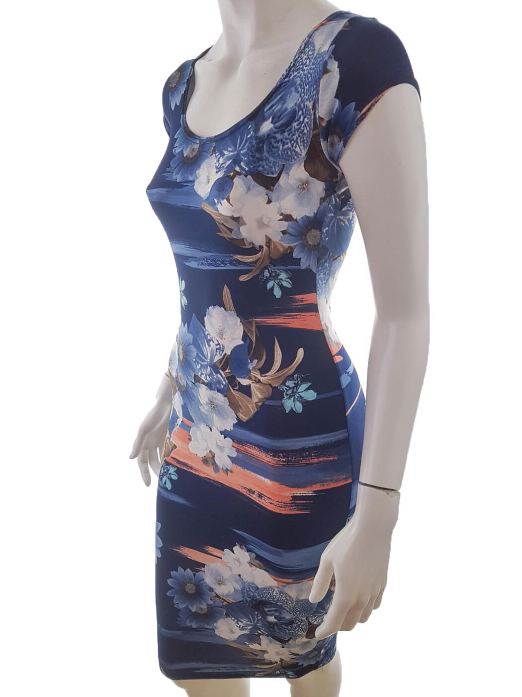Lustre Rozmiar 34 (8) Kolor Niebieski Okrągły dekolt Sukienka Bodycon Krótki rękaw Midi Lustre Rozmiar 34 (8) Kolor Niebieski Okrągły dekolt Sukienka Bodycon Krótki rękaw Midi