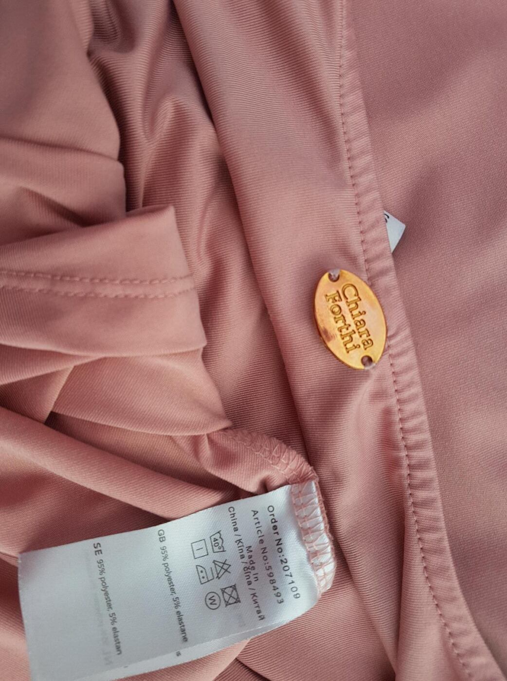 20190813_141858.jpg Chiara Forthi Milano Rozmiar S Kolor Różowy W serek Bluzka Peplum Krótki rękaw