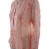 VA VITE Rozmiar 38 Kolor Czerwony Paisley Split Crew Neck Tunika Bluzka Długi rękaw