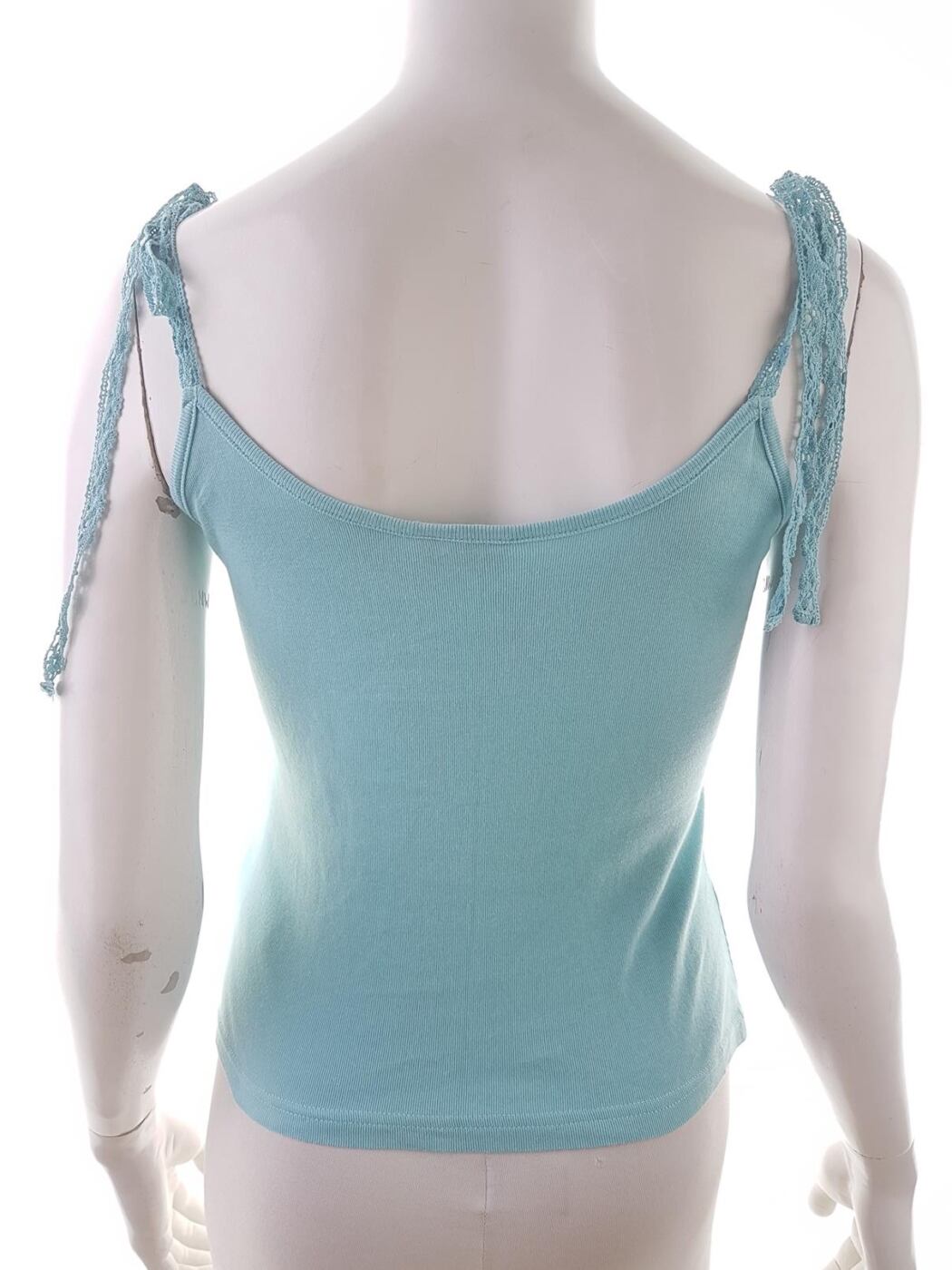 20190814_133850.jpg Ted Baker Rozmiar 34(2) Kolor Niebieski Dekolt U Bluzka Bezrękawnik Materiał Bawełna 100%