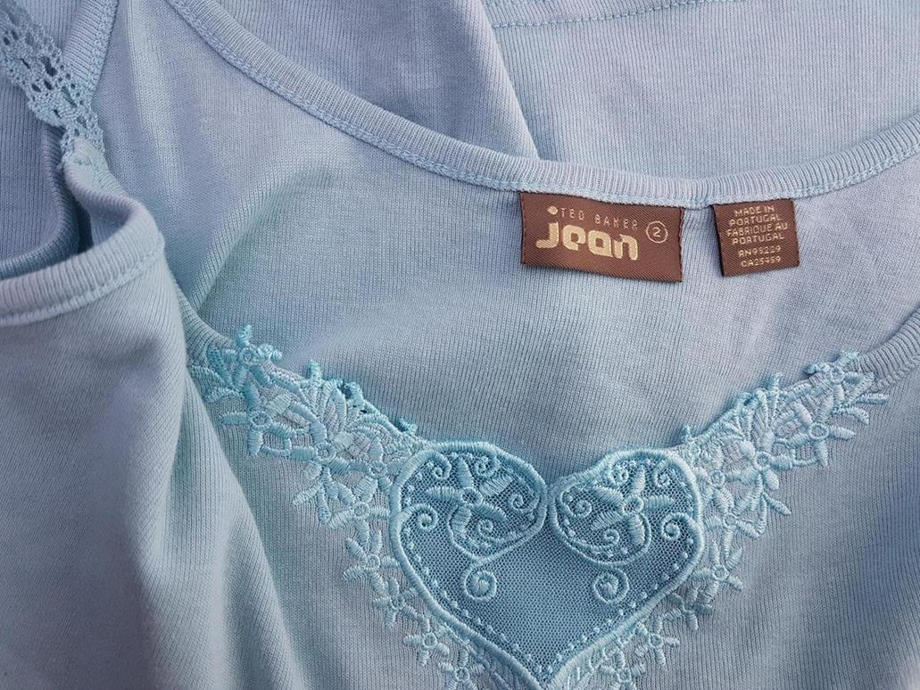 20190814_133906.jpg Ted Baker Rozmiar 34(2) Kolor Niebieski Dekolt U Bluzka Bezrękawnik Materiał Bawełna 100%
