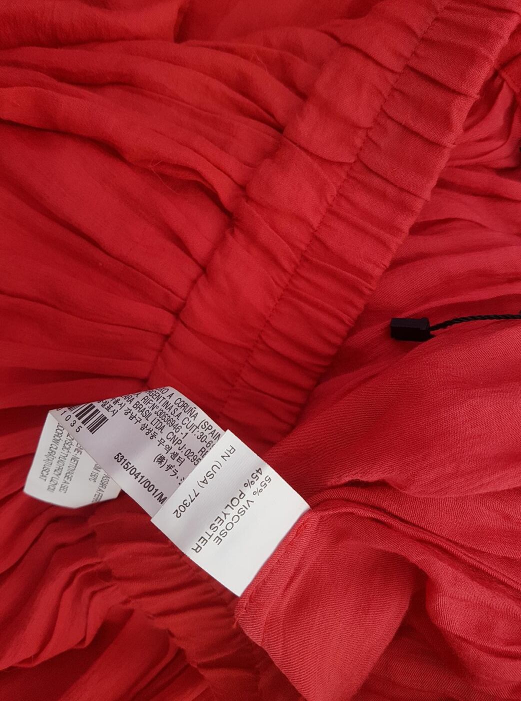 Zara Rozmiar M Kolor Czerwony Spódnica Maxi Długa Materiał Wiskoza