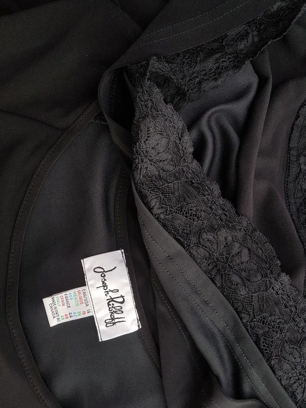 Joseph Ribkoff Rozmiar 42 Kolor Czarny Okrągły dekolt Sukienka Bodycon Krótki rękaw Midi Joseph Ribkoff Rozmiar 42 Kolor Czarny Okrągły dekolt Sukienka Bodycon Krótki rękaw Midi