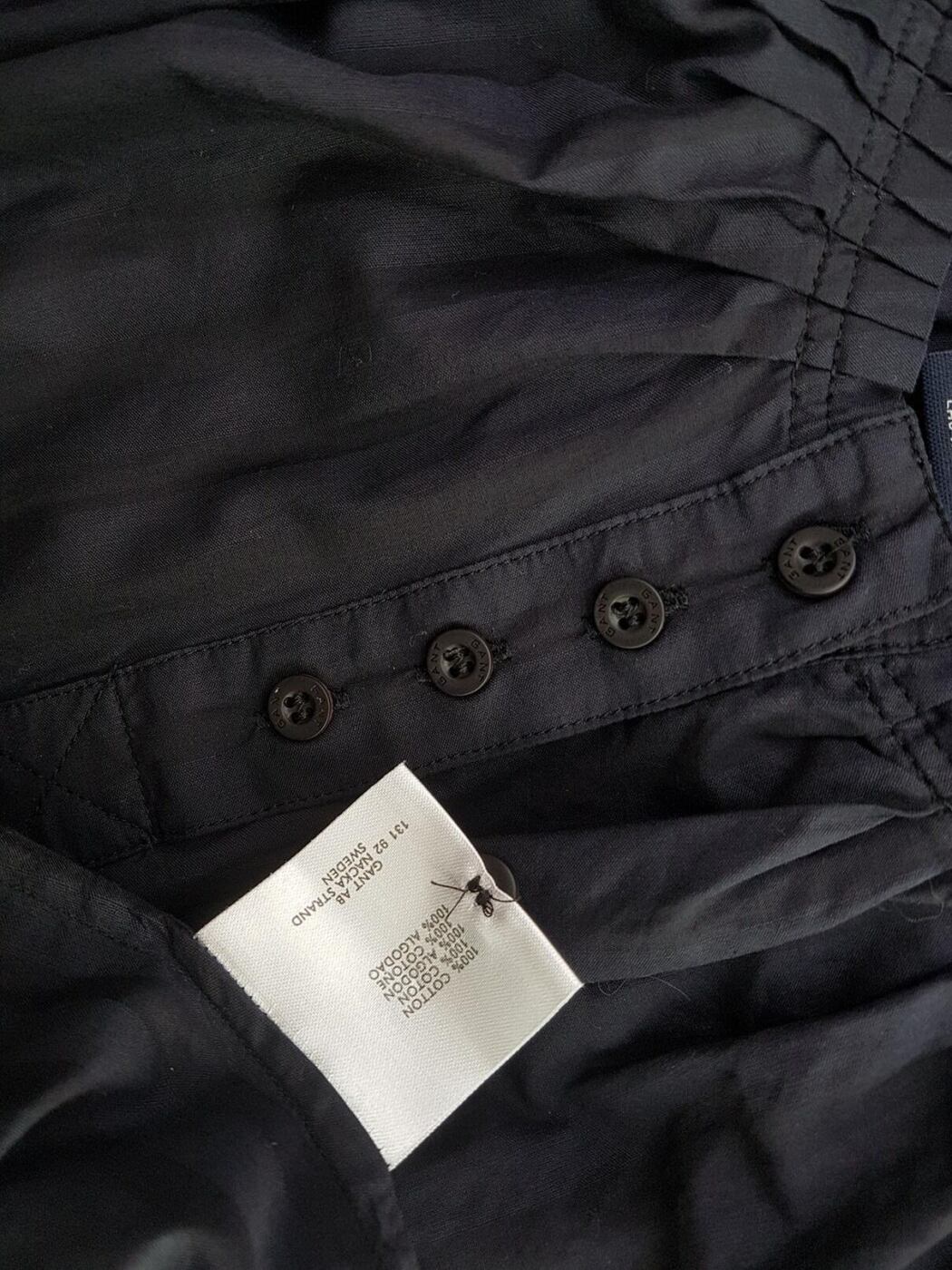 Gant Rozmiar 44 Okrągły dekolt Sukienka Mini Krótki rękaw Krótka Materiał Bawełna 100%