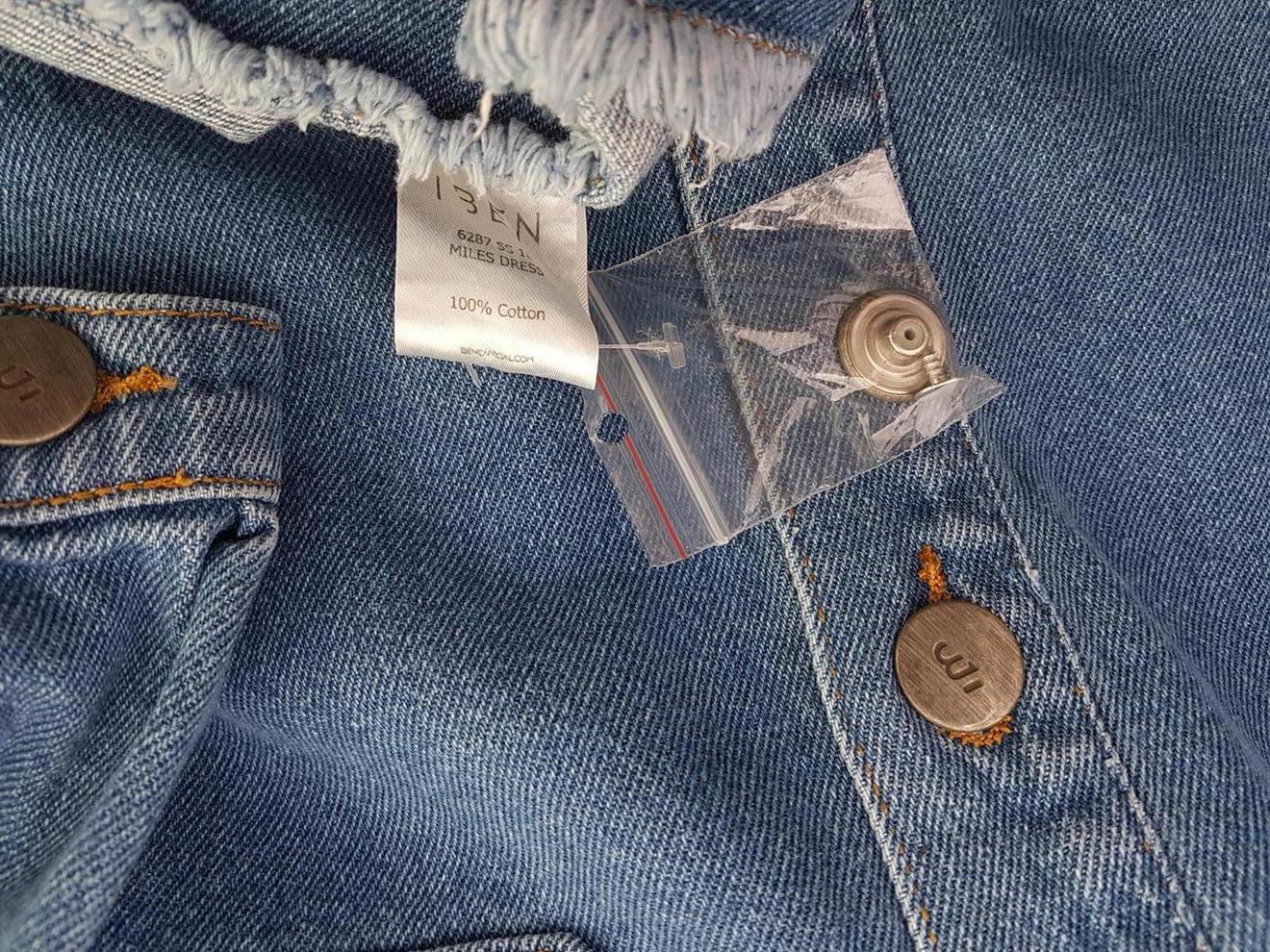 Iben Rozmiar XS Kolor Niebieski Kołnierz Sukienka Sheath Rękaw 3/4 Do Kolan Materiał Bawełna 100% Iben Rozmiar XS Kolor Niebieski Kołnierz Sukienka Sheath Rękaw 3/4 Do Kolan Materiał Bawełna 100%